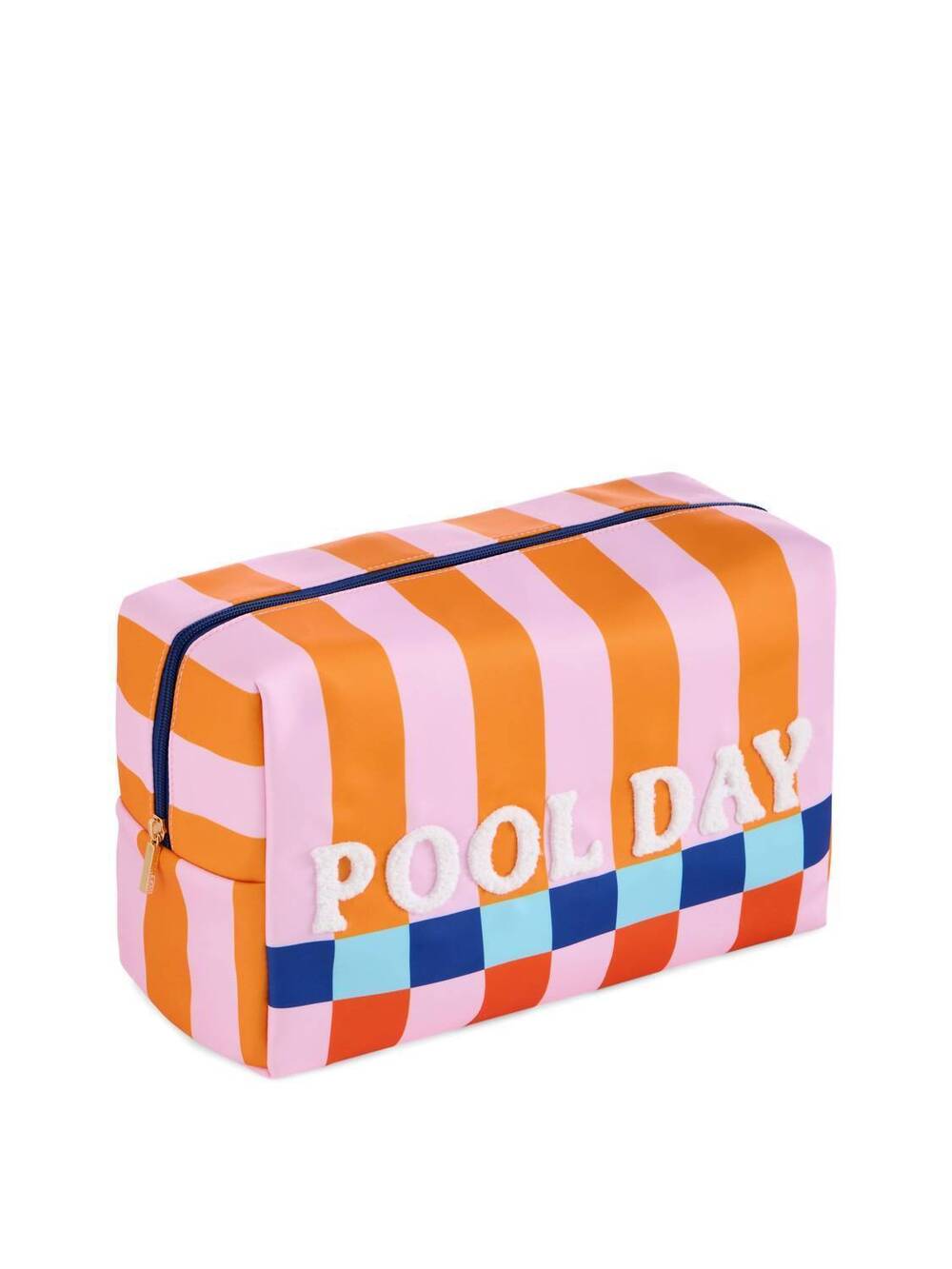 NEW SHIRALEAH women's pool day getaway pouch bag in pink and orange